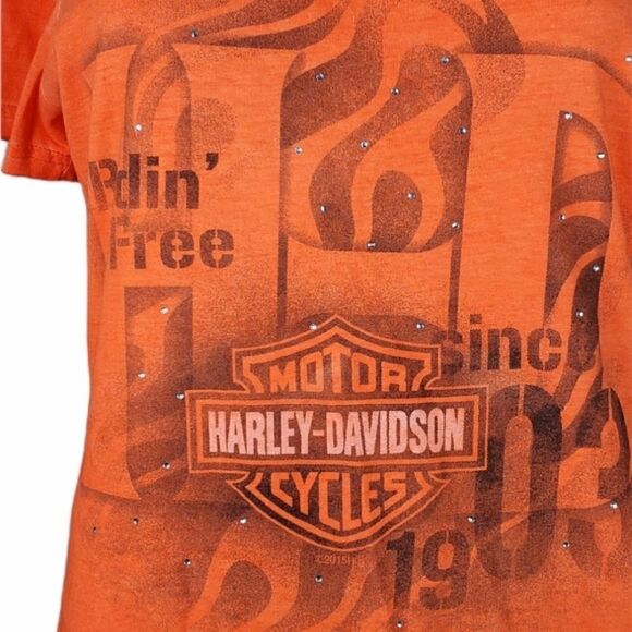Harley-Davidson Orange Graphic T-Shirt  - Picture 3 of 6